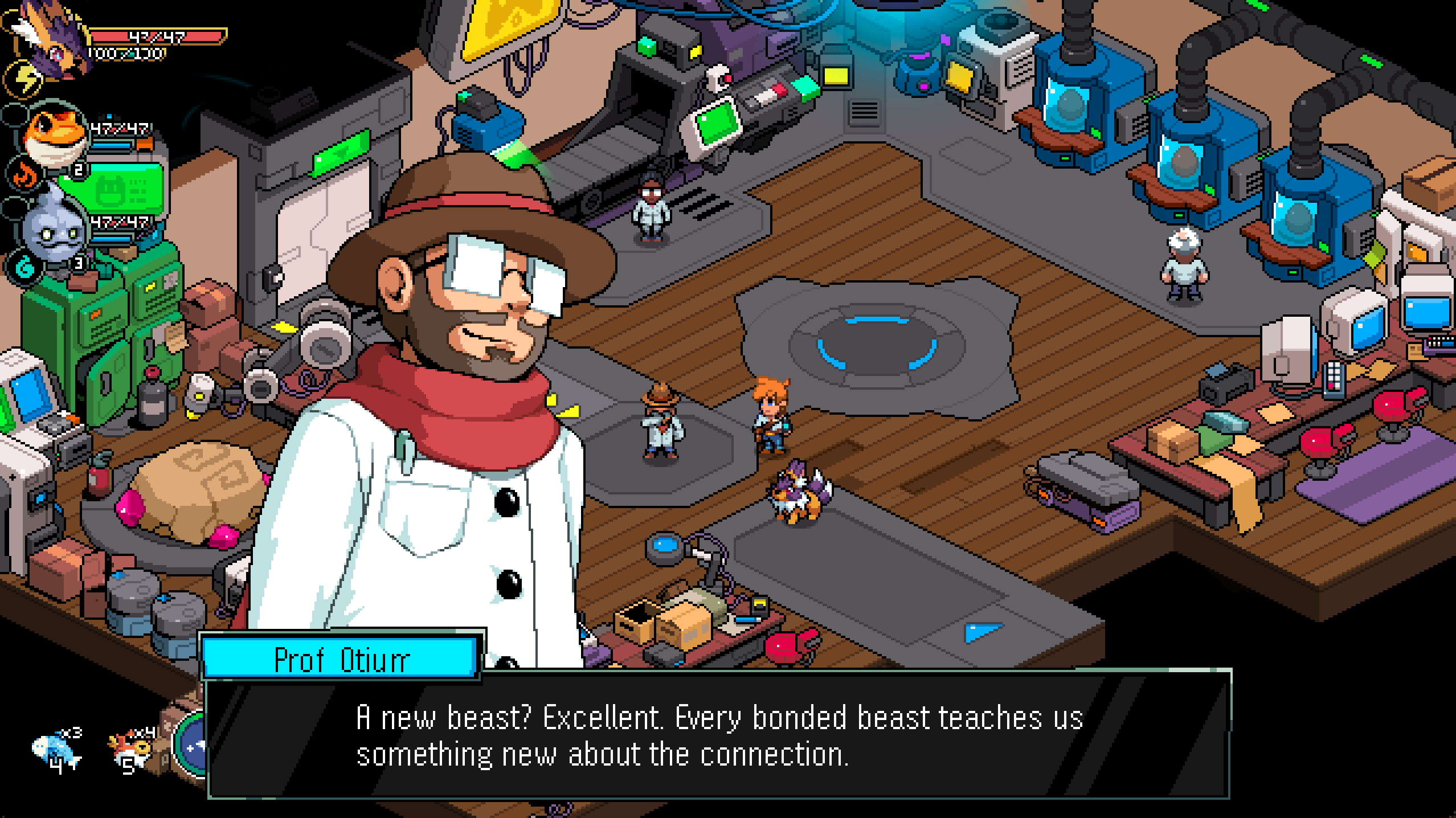 Professor Otium in the lab: A new beast? Excellent.